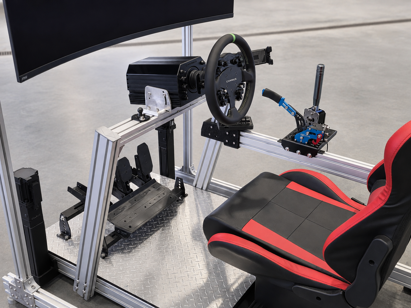 PhatBoy 150mm motion simulator with racing cockpit Sim Racing