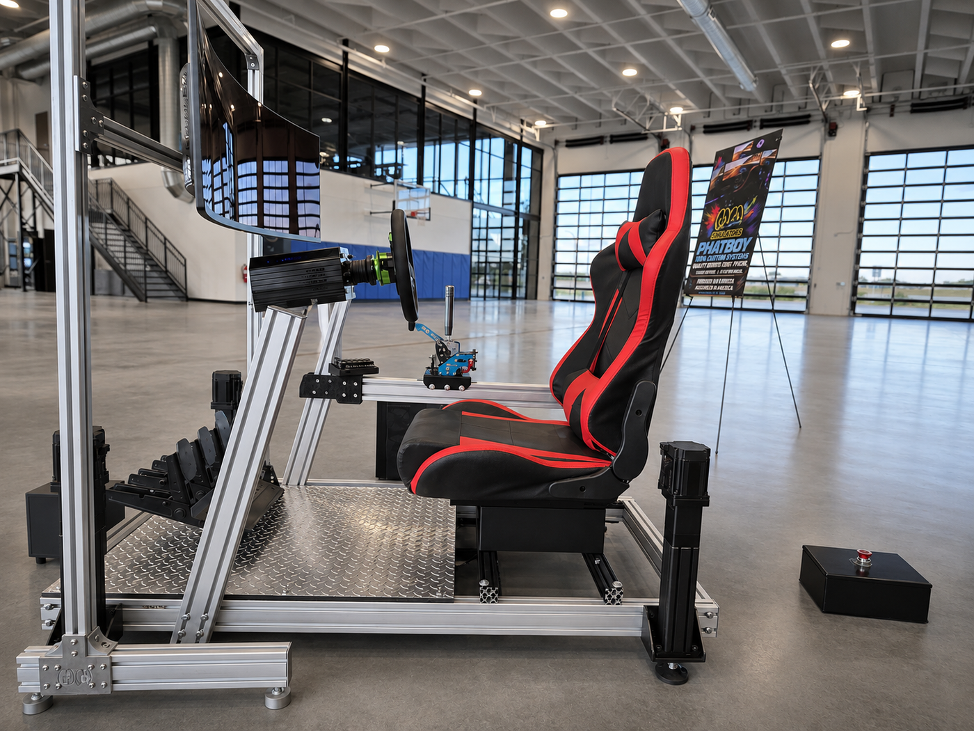 PhatBoy 150mm motion simulator with racing cockpit